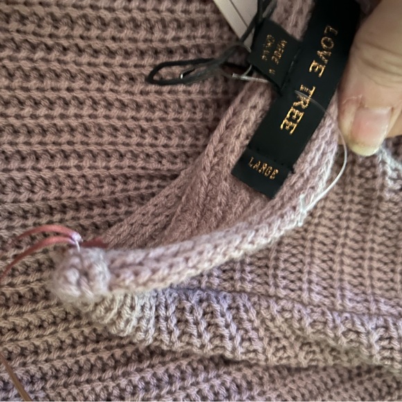 Open back  Ribbed Knit Sweater - Picture 6 of 6